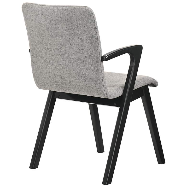 Image 6 Varde Mid-Century Gray Upholstered Dining Chairs in Black Finish - Set of 2 more views