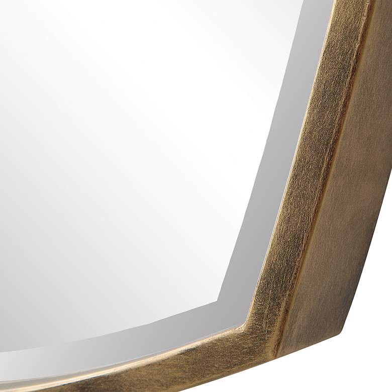 Image 6 Varenna Antiqued Gold 27" x 38" Vanity Wall Mirror more views