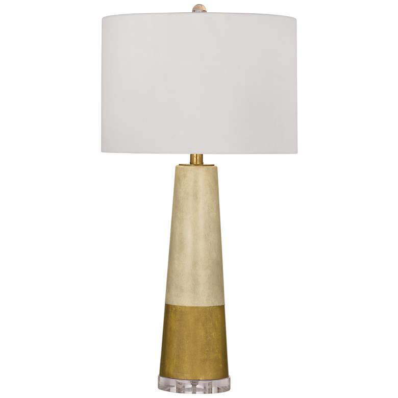 Image 1 Vargas 30" High Gold Cement Table Lamp
