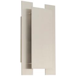 Varick 14&quot; High Brushed Nickel Metal Wall Sconce