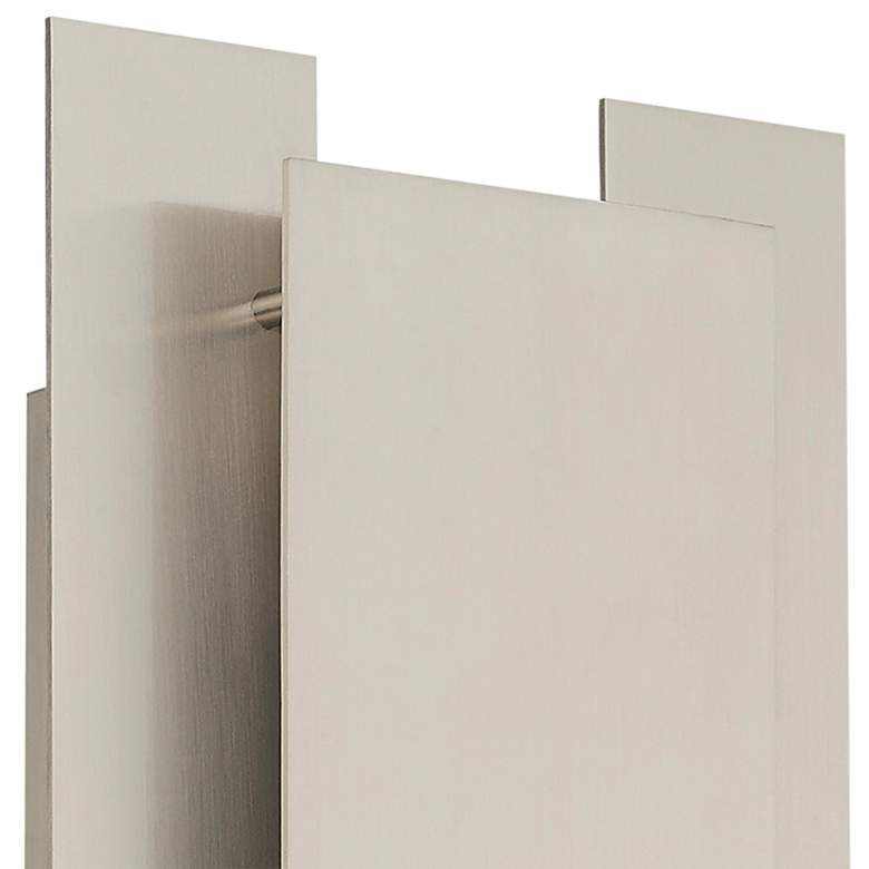 Image 4 Varick 14" High Brushed Nickel Metal Wall Sconce more views