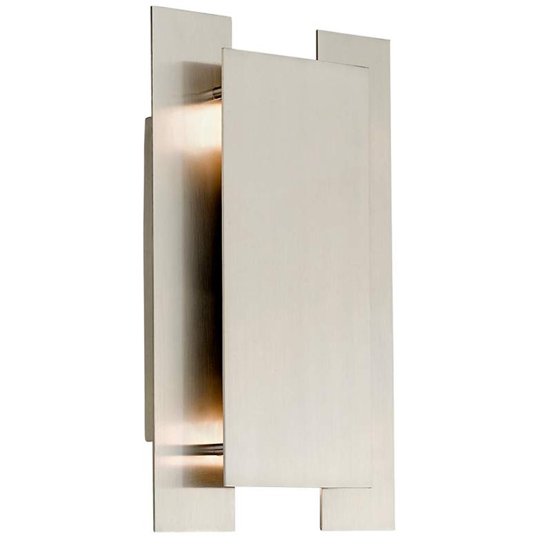 Image 5 Varick 14 inch High Brushed Nickel Metal Wall Sconce more views