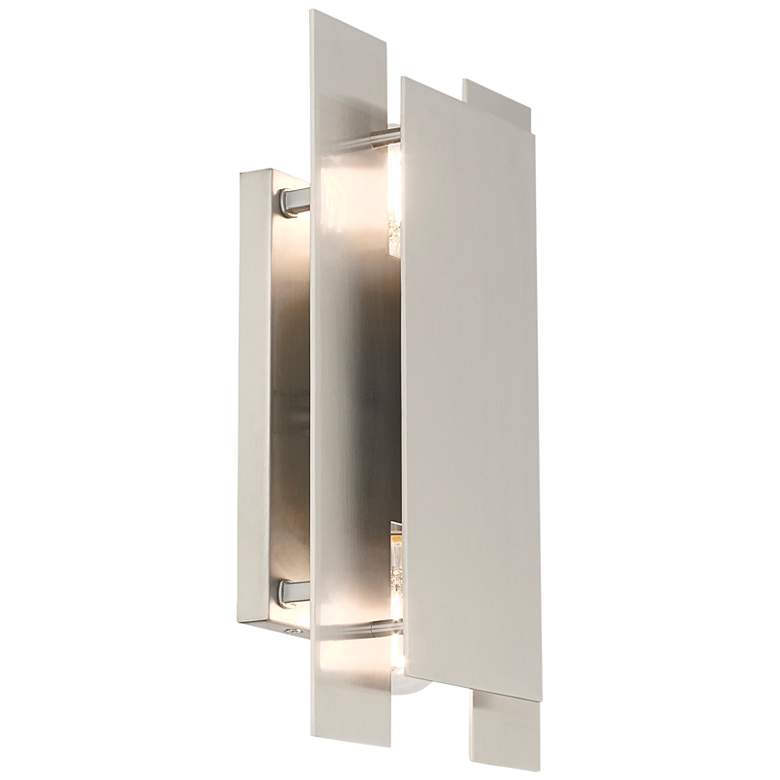 Image 7 Varick 14" High Brushed Nickel Metal Wall Sconce more views