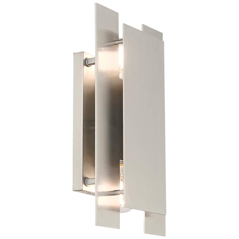 Image 7 Varick 14 inch High Brushed Nickel Metal Wall Sconce more views