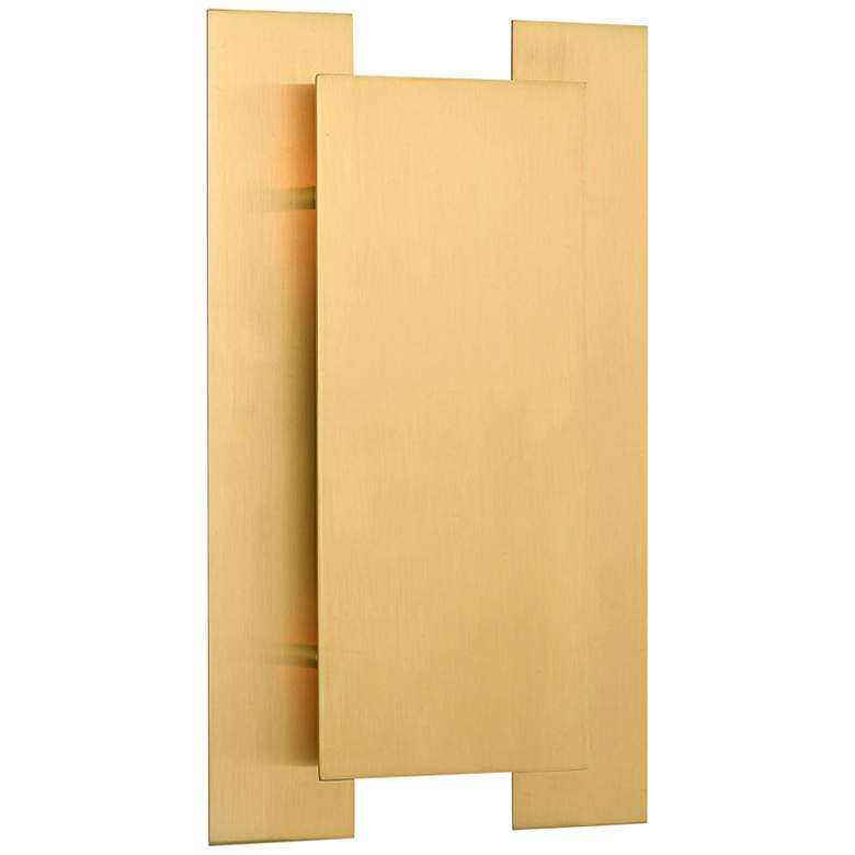 Image 3 Varick 14" High Satin Brass Metal Wall Sconce