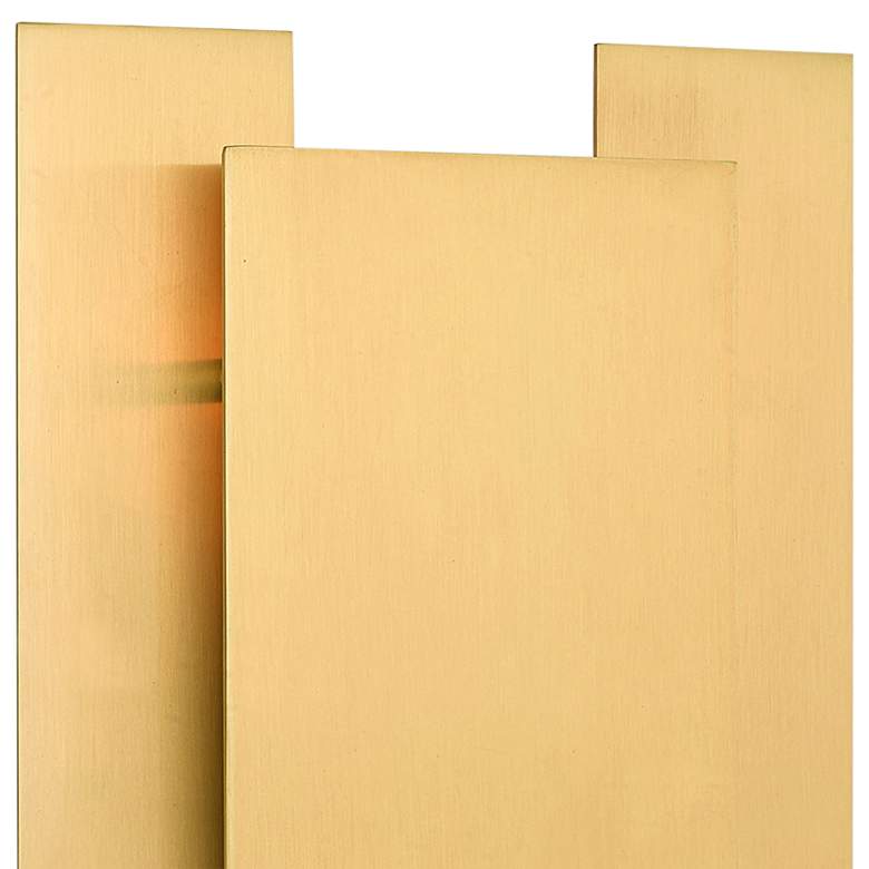 Image 4 Varick 14" High Satin Brass Metal Wall Sconce more views
