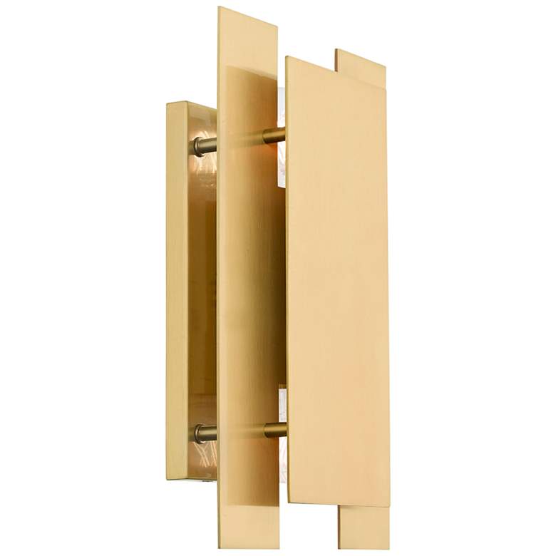 Image 7 Varick 14" High Satin Brass Metal Wall Sconce more views
