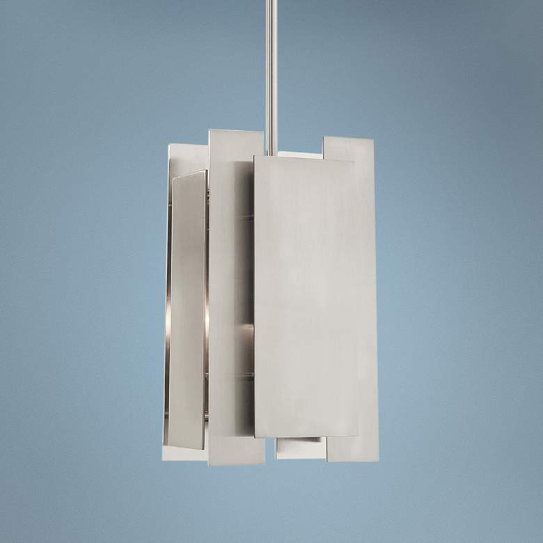 Image 1 Varick 7" Wide Brushed Nickel Metal Mini Pendant Light