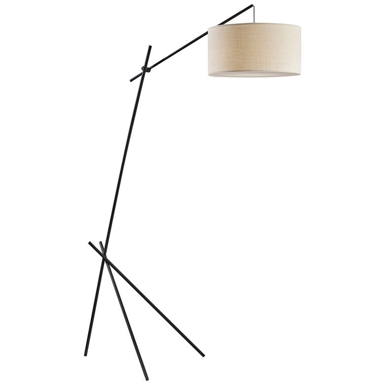 Image 2 Varick Black Metal Arc Tripod Floor Lamp