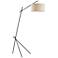Varick Black Metal Arc Tripod Floor Lamp