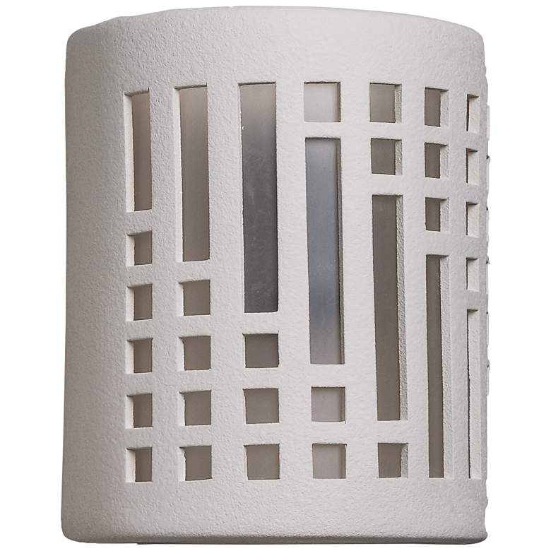 Image 2 Varien Bay 10" High White Texture Bisque LED Outdoor Wall Light