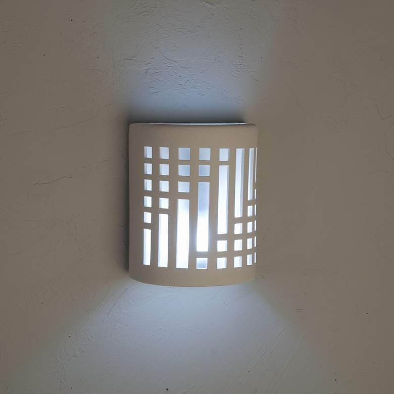Image 3 Varien Bay 10" High White Texture Bisque LED Outdoor Wall Light more views