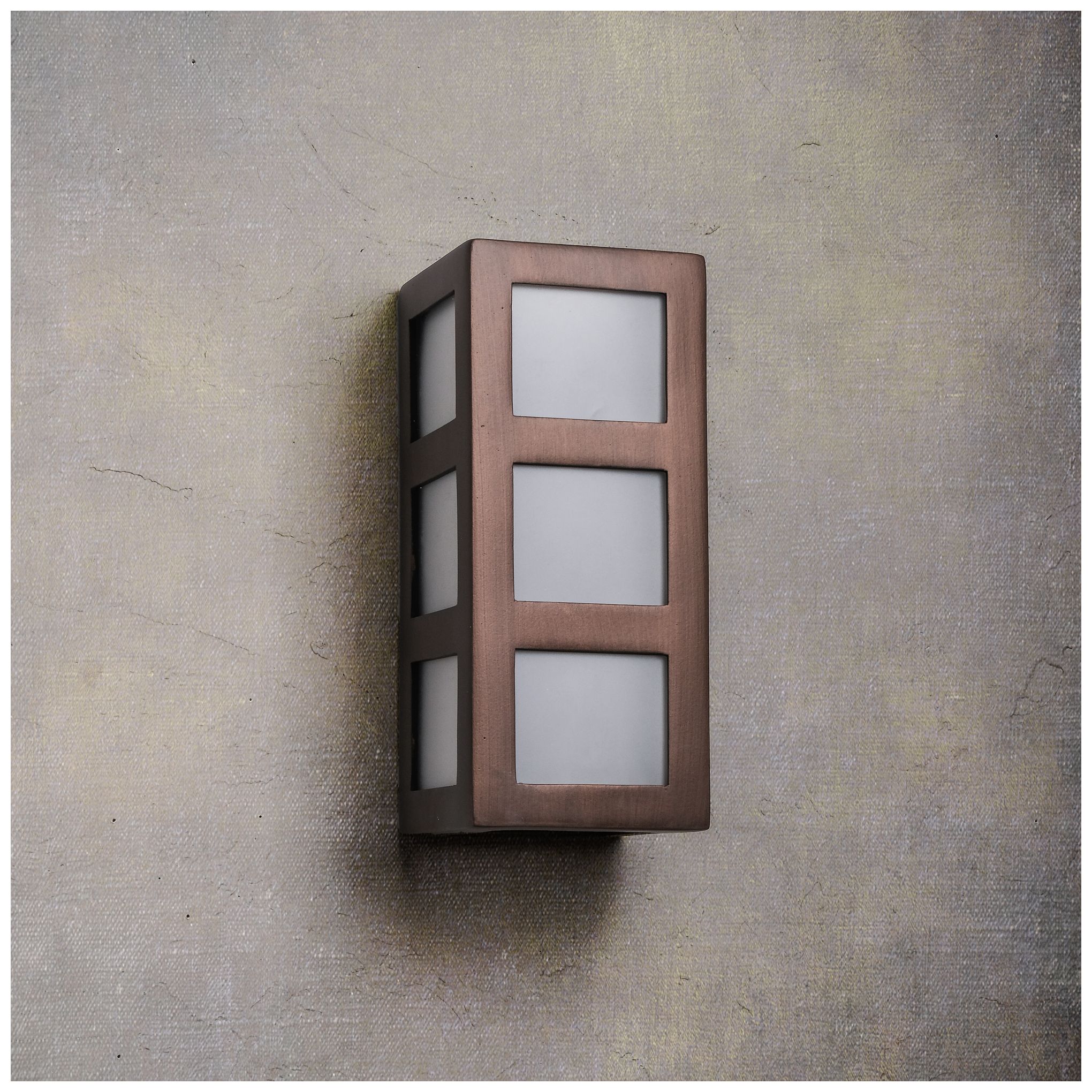 Image 3 Varien-bay-12.5-inch-high-ceramic-copper-9-windows-up/down-LED-outdoor-wall more views