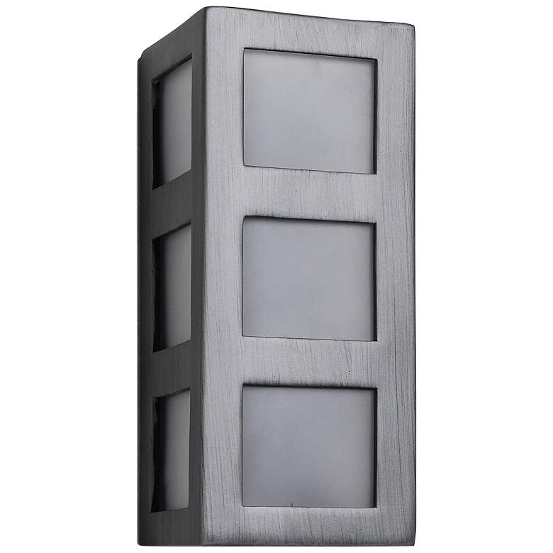 Image 2 Varien Bay 12 1/2" High Rubbed Pewter LED Outdoor Wall Light