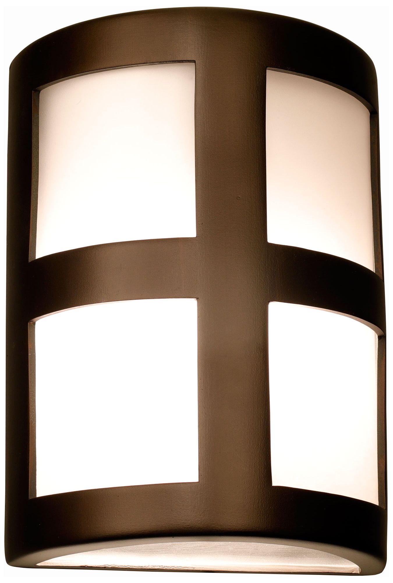 Varien-bay-13-inch-high-ceramic-bronze-4-windows-up/down-LED-outdoor-wall