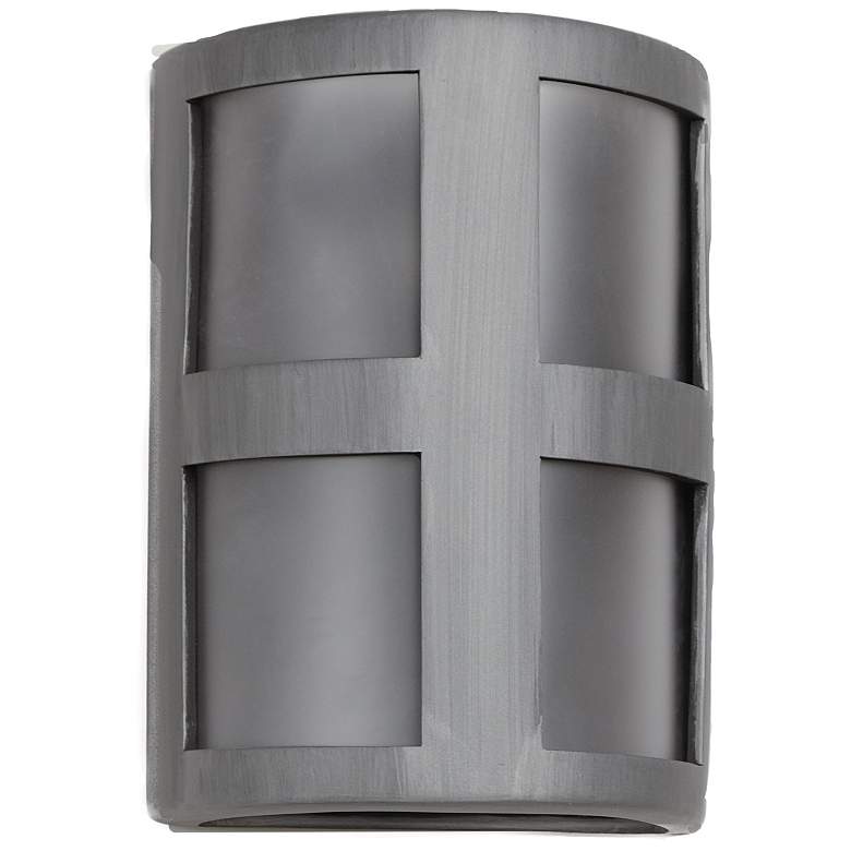 Image 1 Varien-bay-13-inch-high-ceramic-pewter-up/down-LED-outdoor-wall-light