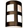 Varien-Bay-15-inch-high-ceramic-bronze-4-windows-up/down-LED-outdoor-wall