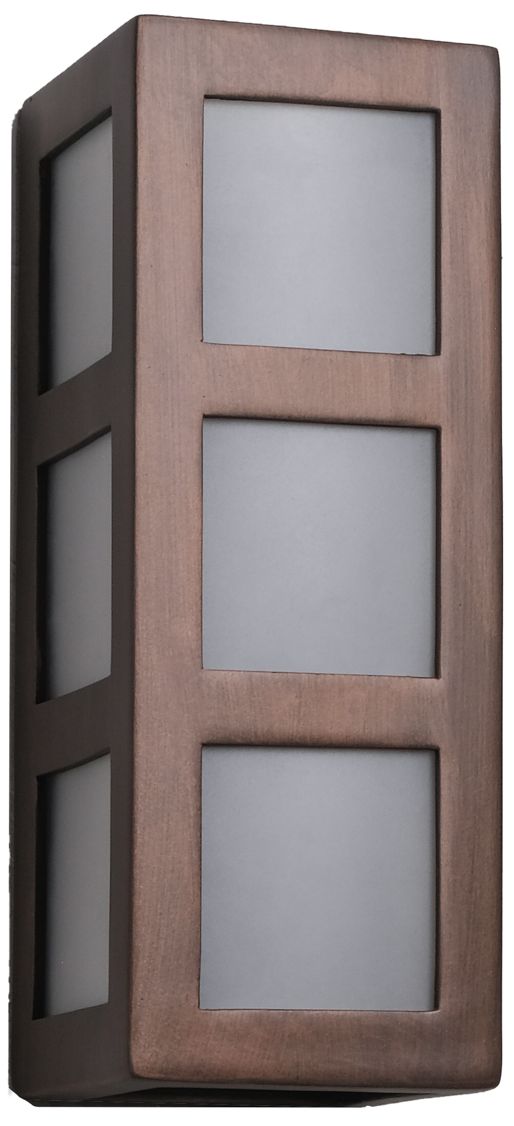 Varien-Bay-15-Inch-High-Ceramic-Copper-6-Windows-Up/Down-LED-Outdoor-Wall