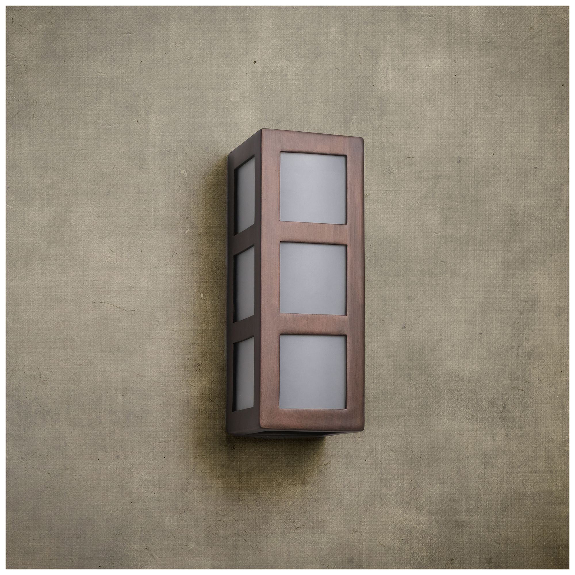 Image 3 Varien-Bay-15-Inch-High-Ceramic-Copper-6-Windows-Up/Down-LED-Outdoor-Wall more views