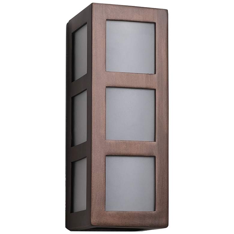 Image 2 Varien Bay 15" High Rubbed Copper LED Outdoor Wall Light