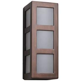 Image2 of Varien Bay 15" High Rubbed Copper LED Outdoor Wall Light