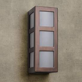 Image1 of Varien Bay 15" High Rubbed Copper LED Outdoor Wall Light