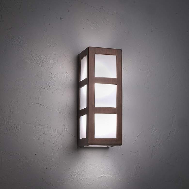 Image 3 Varien Bay 15" High Rubbed Copper LED Outdoor Wall Light more views