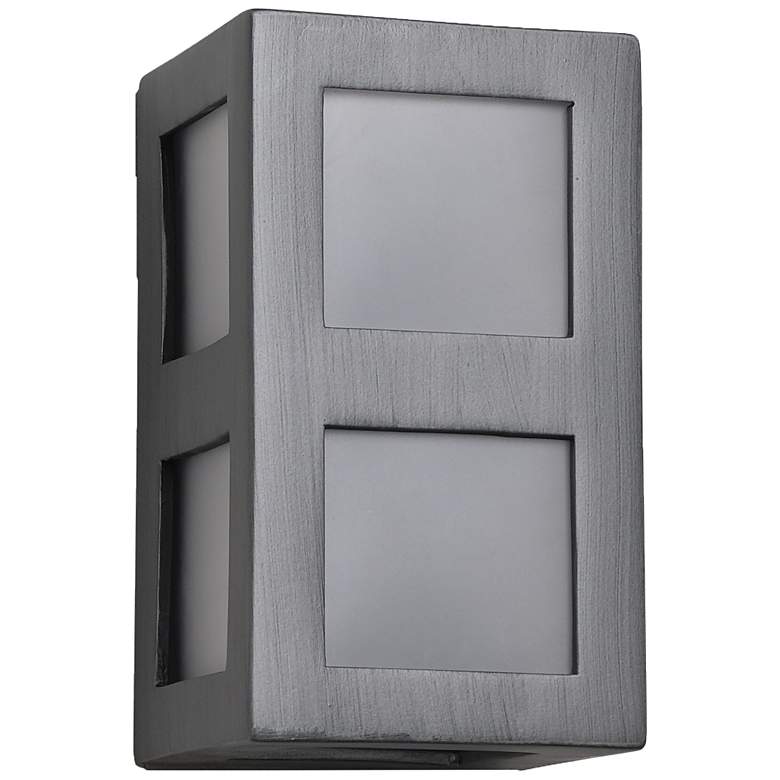 Image 2 Varien Bay 9 1/2 inch High Rubbed Pewter LED Outdoor Wall Light