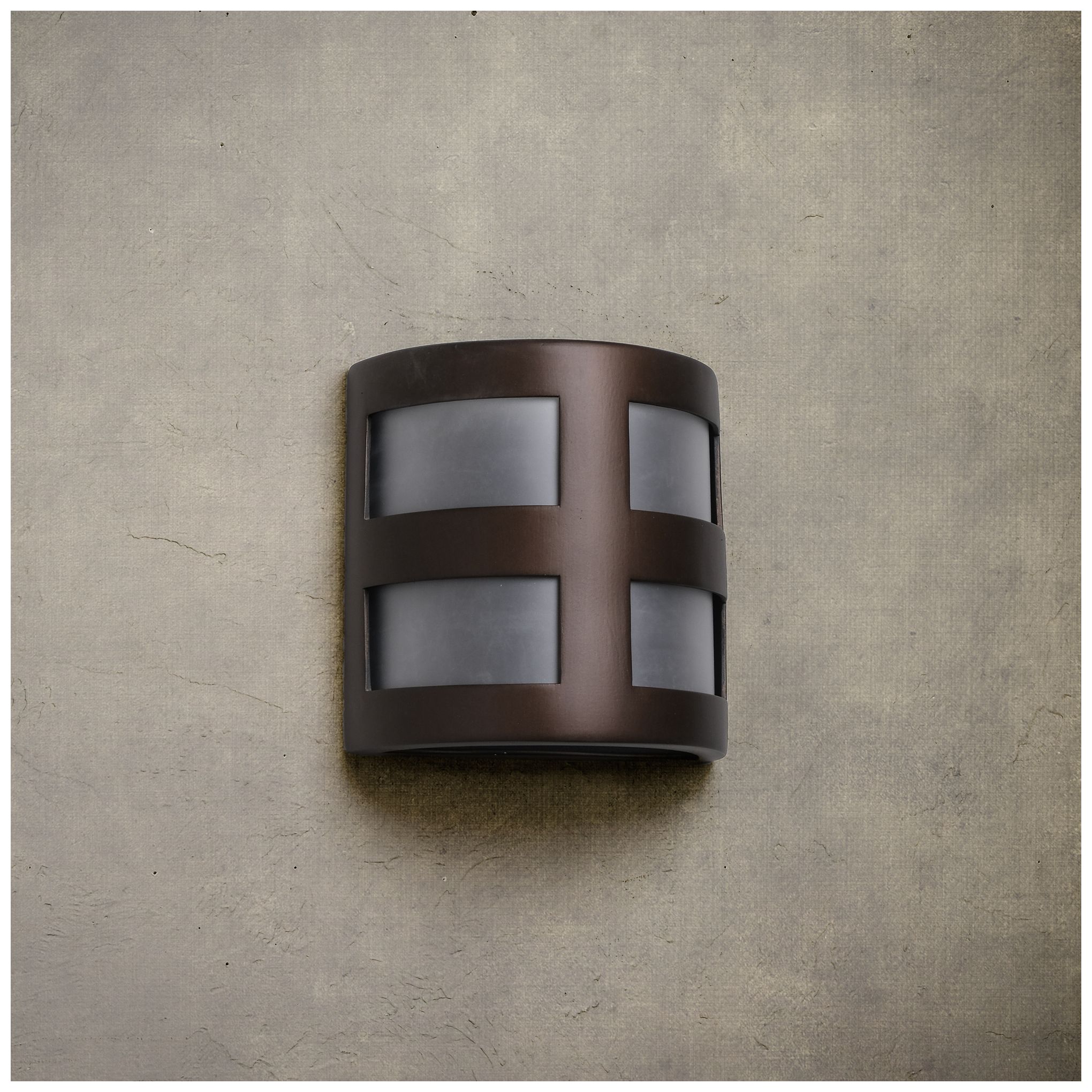 Image 3 Varien-bay-9-inch-high-ceramic-bronze-4-windows-up/down-LED-outdoor-wall more views