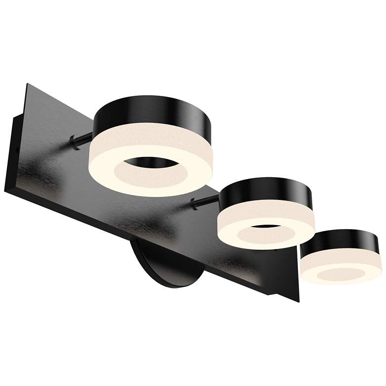 Image 1 Variety 12 3/4" Wide Satin Dark Gray 3-Light LED Bath Light