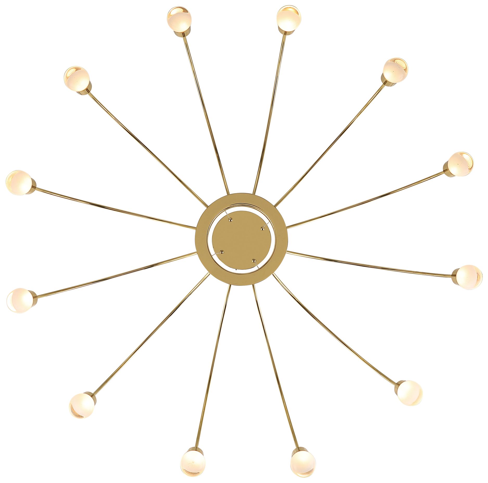 Image 4 Vario Integrated LED 12 light Chandelier Gold w Globe diffusers more views