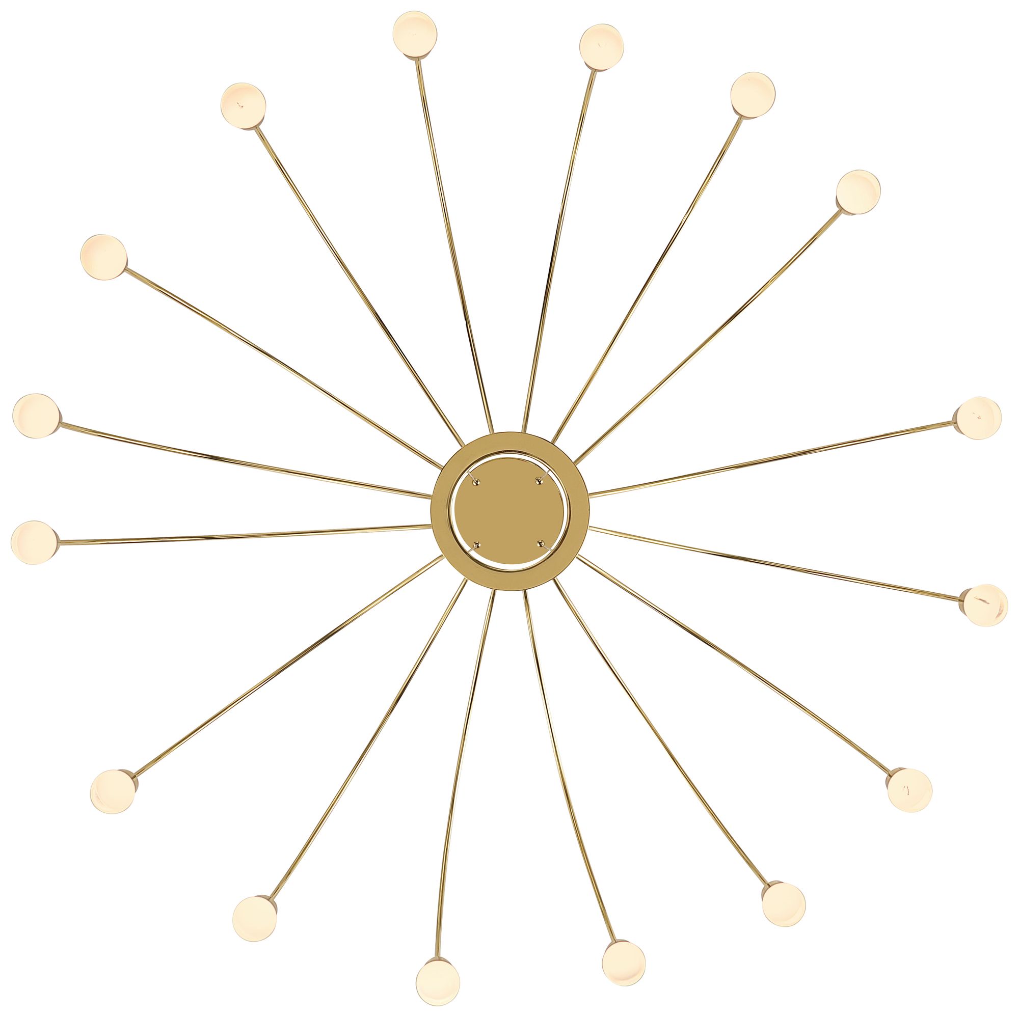 Thumbnail2 of Vario Integrated LED 16 light Chandelier Gold w Globe diffusers more views
