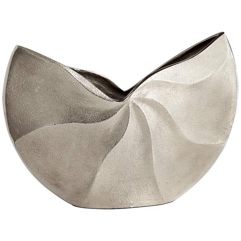 Image 1 Varix Large 15" Wide Raw Nickel Vase