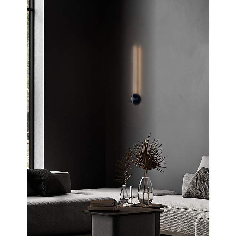 Image 4 Varna 24 1/4" High Matte Black ADA LED Wall Sconce more views