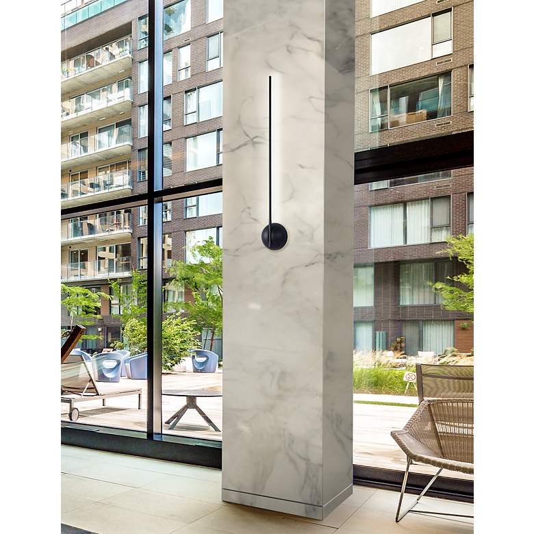 Image 3 Varna 31.75" High Matte Black ADA LED Wall Sconce more views