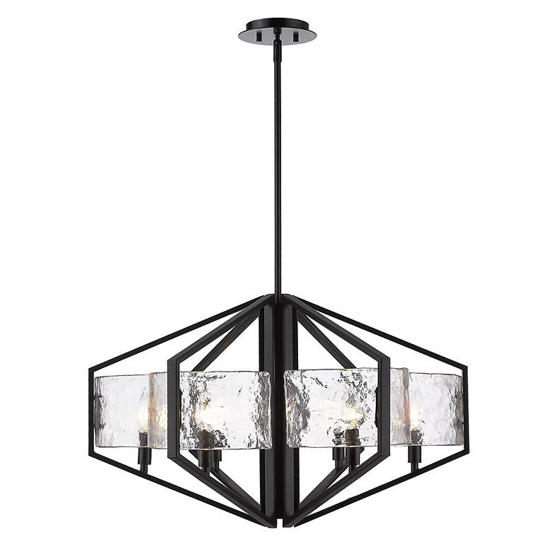 Image 3 Varsha 27 1/2" Wide Matte Black Chandelier more views