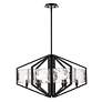 3_Varsha 27 1/2" Wide Matte Black Chandelier more views