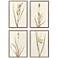 Varying Grasses 17"W x 25"H Framed Art Set of 4