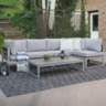 Vasara Gray All-Weather 4-Piece Outdoor Seating Patio Set