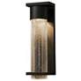 1_Vasari 11.75" High Black LED Outdoor Sconce with Clear Seeded Glass Shade
