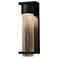 Vasari 11.75" High Black LED Outdoor Sconce with Clear Seeded Glass Shade