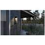2_Vasari 11.75" High Black LED Outdoor Sconce with Clear Seeded Glass Shade more views