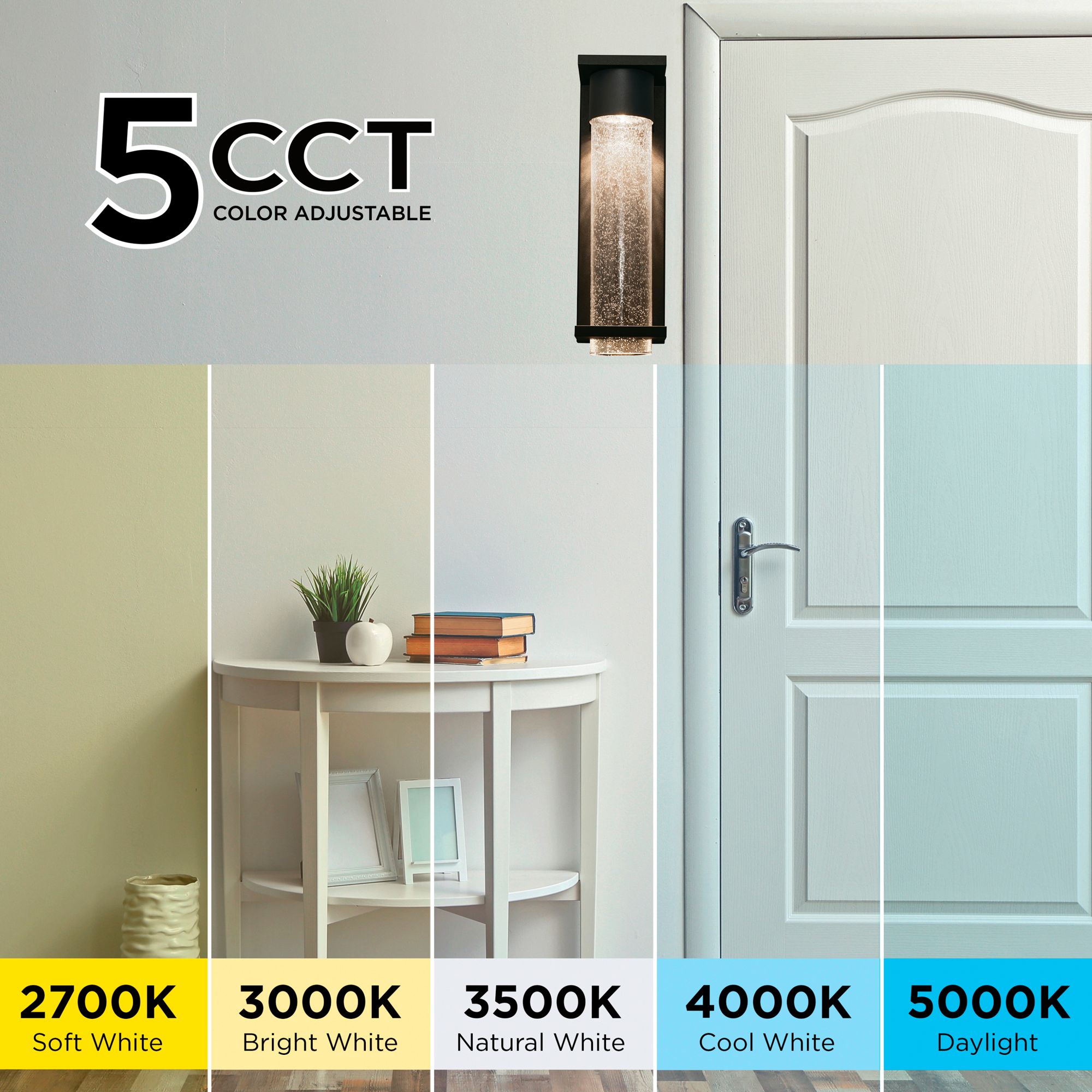 Image 4 Vasari 11.75" High Black LED Outdoor Sconce with Clear Seeded Glass Shade more views