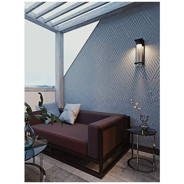 Image 6 Vasari 12" Outdoor LED Sconce - 3000K 120V - Black more views