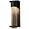 Vasari 17" High Black LED Outdoor Sconce with Clear Seeded Glass Shade