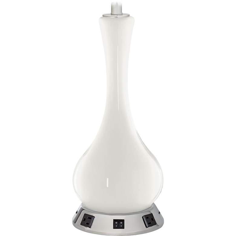 Image 1 Vase Lamp - 2 Outlets and 2 USBs in Winter White