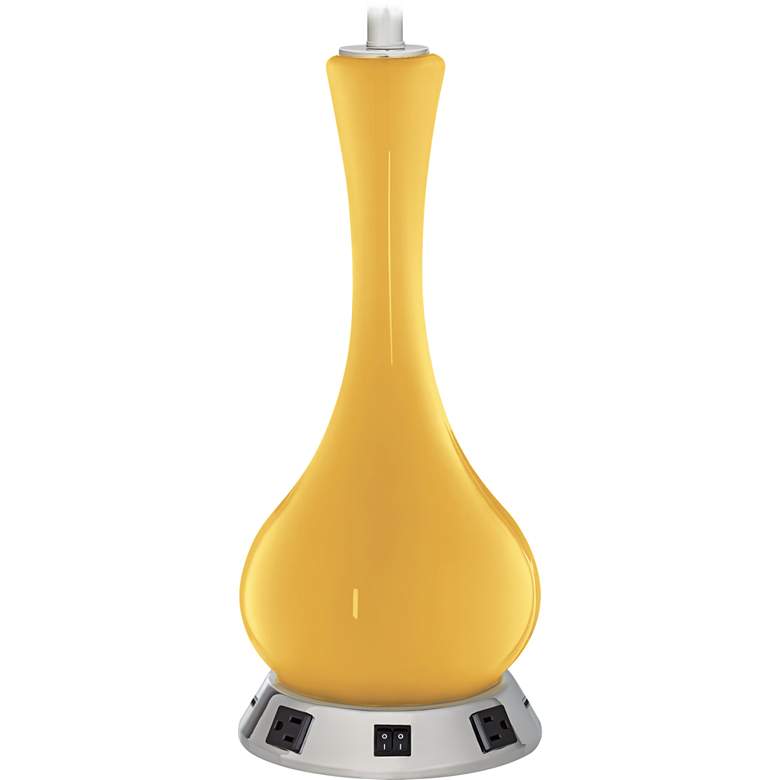 Image 1 Vase Table Lamp - 2 Outlets and 2 USBs in Goldenrod