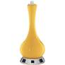 Vase Table Lamp - 2 Outlets and 2 USBs in Goldenrod