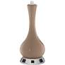Vase Table Lamp - 2 Outlets and 2 USBs in Mocha