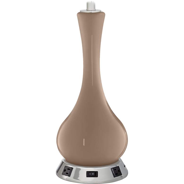 Image 1 Vase Table Lamp - 2 Outlets and USB in Mocha